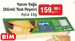 AYCA YARIM YAĞLI DİLİMLİ TOST PEYNİRİ